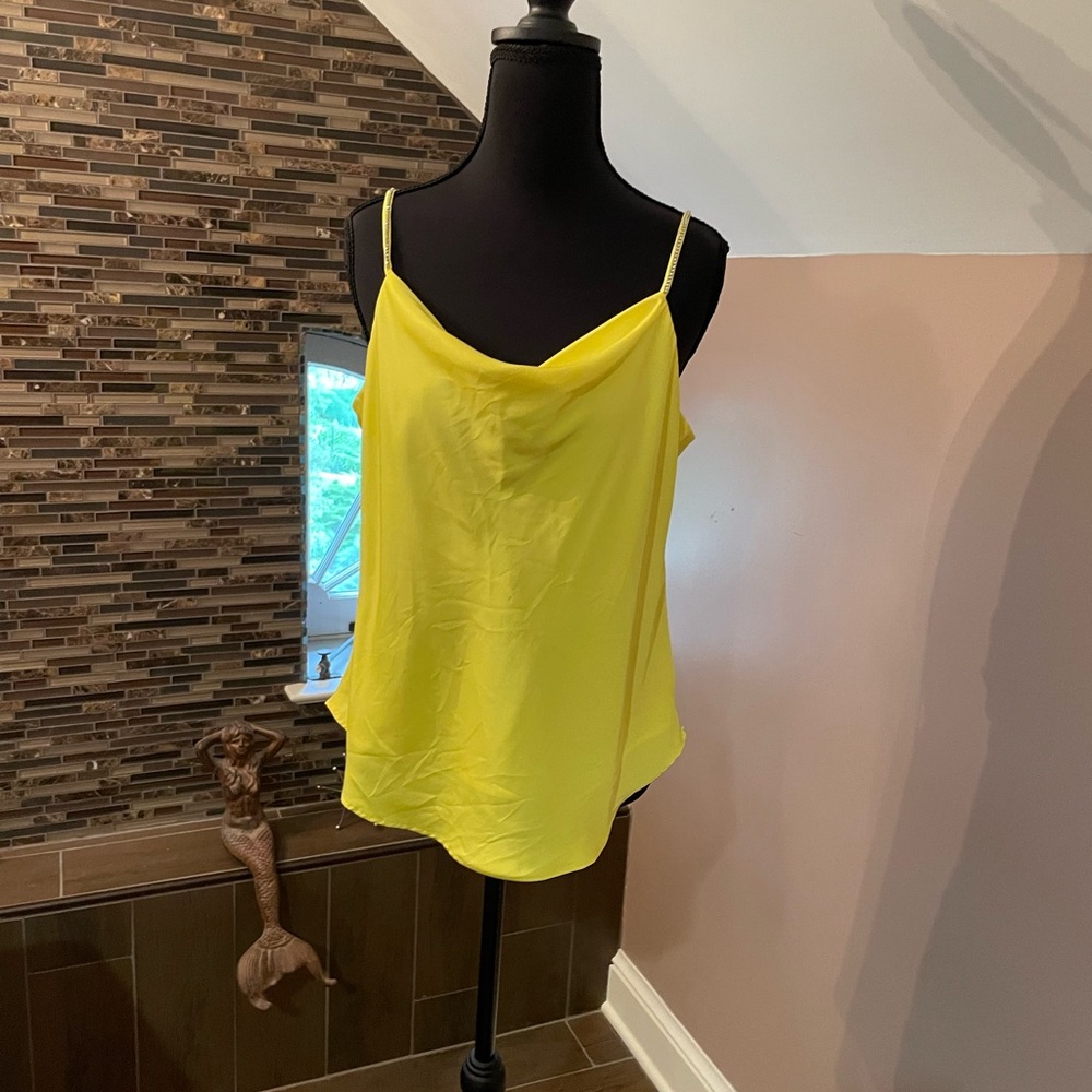 Rachel Zoe Yellow Asymmetrical Camisole Top